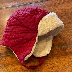 Old Navy | White Fleece Lined Hat| 12-18 months